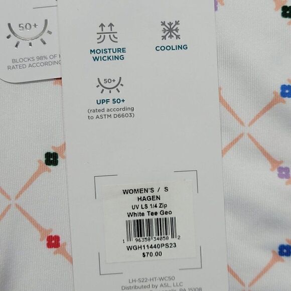 Lady Hagen Golf Pullover 1/4 Zip Long Sleeve Shirt Womens Size Small UPF 50 NEW - Picture 10 of 16